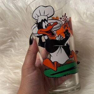 Vintage Pepsi 1976 Collector Series Daffy Duck Tazmanian Devil Glass Warner Bros